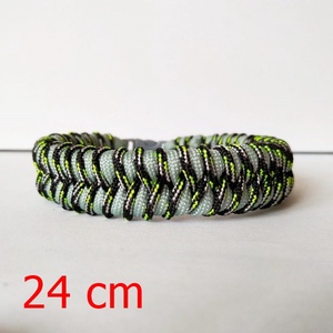 Férfi paracord karkötő csíkozással, Ékszer, Karkötő, Fonott karkötő, Csomózás, MESKA