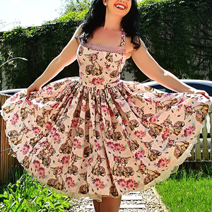 Pinup Rockabilly ruha Özikék, Ruha & Divat, Női ruha, Ruha, Varrás, MESKA