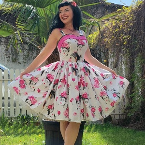 Pinup Rockabilly ruha Frida, Ruha & Divat, Női ruha, Ruha, Varrás, MESKA