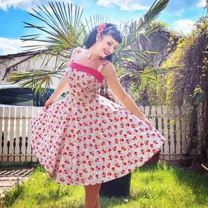 Rockabilly, pinup ruha róka mintás  - ruha & divat - női ruha - ruha - Meska.hu