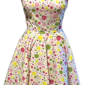 Pinup Rockabilly ruha Bubble Gum pöttyös  - ruha & divat - női ruha - ruha - Meska.hu