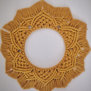 Makramé mandala Macrame koszorú  - Meska.hu