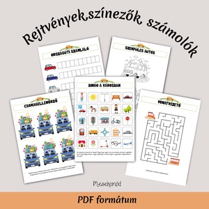 Kis utazó - szórakoztató feladatlapok utazáshoz gyerekeknek (nyomtatható) - játék & sport - készségfejlesztő és logikai játék - oktató játékok - Meska.hu