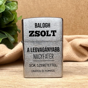 Nagypapás ajándék  Zippo öngyújtó, Otthon & Lakás, Dekoráció, Asztal és polc dekoráció, Hamutál, öngyújtó, pipa, Gravírozás, pirográfia, MESKA