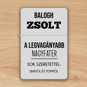 Nagypapás ajándék  Zippo öngyújtó - otthon & lakás - dekoráció - asztal és polc dekoráció - hamutál, öngyújtó, pipa - Meska.hu