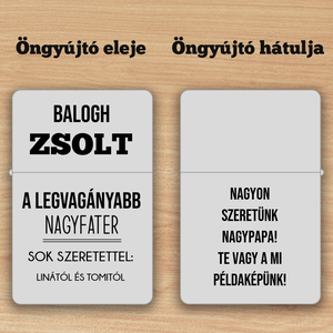 Nagypapás ajándék  Zippo öngyújtó - otthon & lakás - dekoráció - asztal és polc dekoráció - hamutál, öngyújtó, pipa - Meska.hu