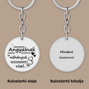 Ajándék orvosnak, gravírozott kulcstartó - táska & tok - kulcstartó & táskadísz - kulcstartó - Meska.hu