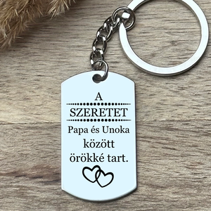 Ajándék nagypapáknak papa-unoka kulcstartó, Táska & Tok, Kulcstartó & Táskadísz, Kulcstartó, Gravírozás, pirográfia, MESKA