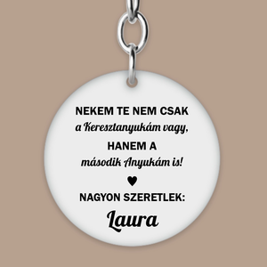 Ajándék keresztanyának, keresztanyu kulcstartó - táska & tok - kulcstartó & táskadísz - kulcstartó - Meska.hu