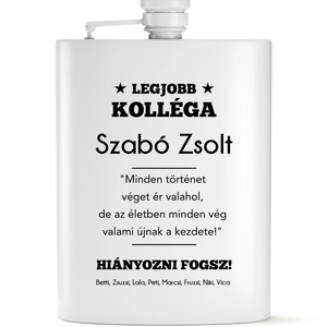 Búcsúajándék kollégáknak  egyedi flaskaszett - otthon & lakás - konyhafelszerelés, tálalás - flaska, csatos üveg - Meska.hu