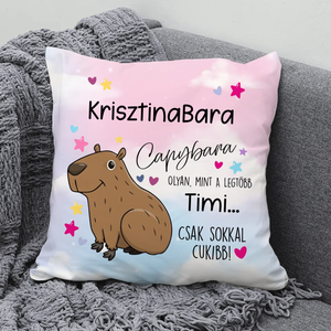 Capybarás párna  saját névvel, Otthon & Életmód, Lakástextil, Párna & Párnahuzat, Mindenmás, MESKA