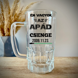 Vicces ajándék apáknak  Én vagyok az apátok söröskorsó, Otthon & Lakás, Konyhafelszerelés, tálalás, Tálalás, Sörös pohár és korsó, Mindenmás, MESKA