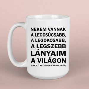 Apa-lánya bögre, ajándék apának a lányoktól - otthon & életmód - konyhafelszerelés, tálalás - tálalás - bögre & csésze - Meska.hu