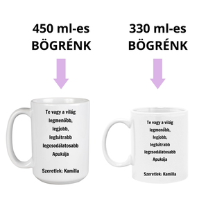 2 oldalas bögre édesapáknak, saját fényképpel - otthon & életmód - konyhafelszerelés, tálalás - tálalás - bögre & csésze - Meska.hu