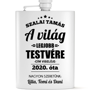 Tesós flaska a világ legjobb testvérének - otthon & lakás - konyhafelszerelés, tálalás - flaska, csatos üveg - Meska.hu