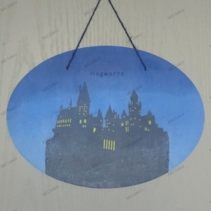 Hogwarts falidísz, Otthon & Lakás, Dekoráció, Fali és függő dekoráció, Falra akasztható dekor, Decoupage, transzfer és szalvétatechnika, Festett tárgyak, MESKA