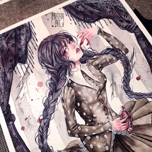 Wednesday Addams Fanart Print - Meska.hu