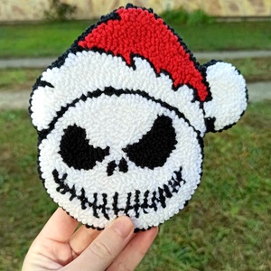 Jack Skellington mikulás sapkában poháralátét - Meska.hu