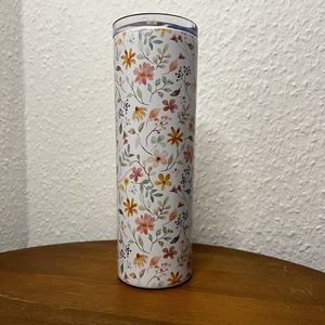 Skinny tumbler - virágos 600 ml - Meska.hu