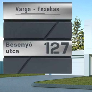 Modern feliratos postaláda  névtáblával-utcanévvel-házszámmal /design vonalakkal, Otthon & Lakás, Ház & Kert, Postaláda, , MESKA