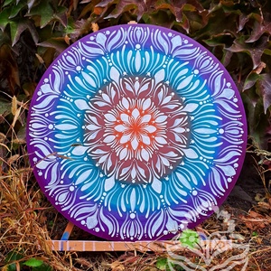 Hajnali csipke - 50 cm mandalafestmény - otthon & életmód - dekoráció - spiritualitás - mandala - Meska.hu