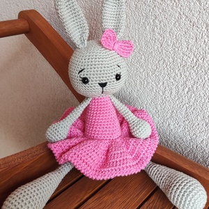 Horgolt nyuszi - amigurumi - játék & sport - plüssállat & játékfigura - nyuszi - Meska.hu