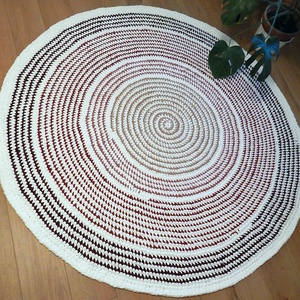 horgolt szőnyeg Rag Rug rongyszőnyeg, Otthon & Lakás, Lakástextil, Szőnyeg, Horgolt szőnyeg, Horgolás, Újrahasznosított alapanyagból készült termékek, MESKA