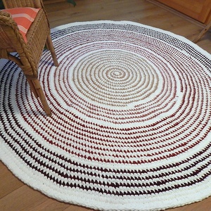 horgolt szőnyeg Rag Rug rongyszőnyeg - otthon & lakás - lakástextil - szőnyeg - horgolt szőnyeg - Meska.hu