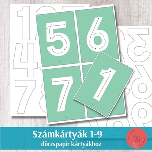 DIY Montessori dörzspapír számkártyák 0-9 - játék & sport - készségfejlesztő és logikai játék - oktató játékok - Meska.hu