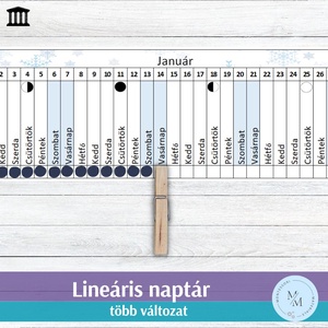 Montessori lineáris naptár 2024 - többféle - játék & sport - készségfejlesztő és logikai játék - oktató játékok - Meska.hu