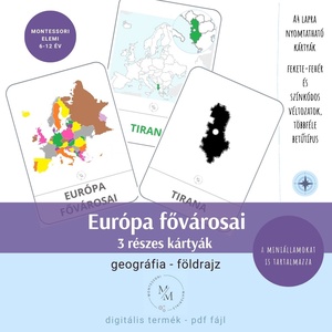 Európa fővárosai (a miniállamokkal együtt!!) 3 részes kártyák - többféle választható csomag!, Játék & Sport, Készségfejlesztő és Logikai játék, Oktató játékok, Fotó, grafika, rajz, illusztráció, MESKA