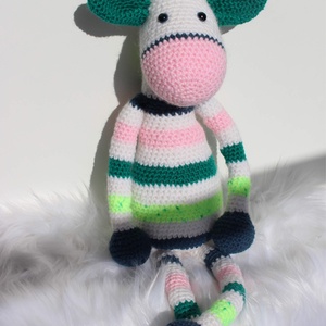 Horgolt zsiráf amigurumi - Rose - játék & sport - plüssállat & játékfigura - zsiráf - Meska.hu