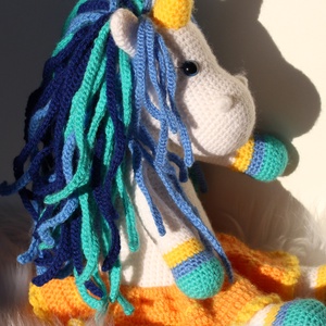 Horgolt unicornis amigurumi - Emily - játék & sport - plüssállat & játékfigura - unikornis - Meska.hu