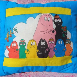 Barbapapa mesepárna kék-sötétkék - otthon & életmód - babaszoba, gyerekszoba - gyerek díszpárna - Meska.hu