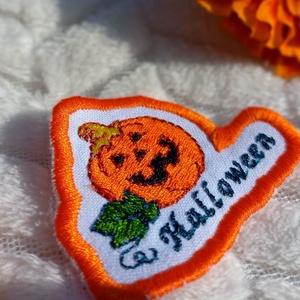 Felvarrható és vasalható Halloween őszi tök - otthon & életmód - dekoráció - halloween - halloweeni jelmez és kiegészítők - Meska.hu