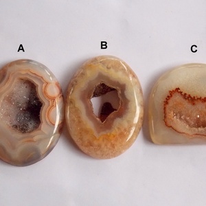 Lyukas druzy achát, Kellékek & szerszámok, Gyöngy, ékszerkellék, Cabochon, Ékszerkészítés, MESKA