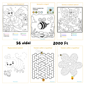 Méhecskés foglalkoztató - játék & sport - készségfejlesztő és logikai játék - logikai játékok - Meska.hu