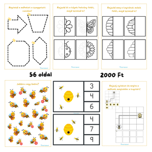 Méhecskés foglalkoztató - játék & sport - készségfejlesztő és logikai játék - logikai játékok - Meska.hu