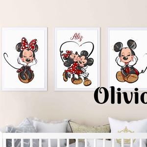 Mickey egér Minnie egér fali kép , Otthon & Lakás, Dekoráció, Kép & Falikép, Poszter, Fotó, grafika, rajz, illusztráció, MESKA