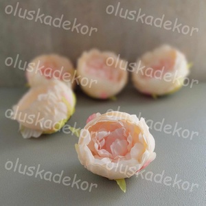 Peony, Peónia, Bazsarózs fejvirág, 9cm - kellékek & szerszámok - dekorációs kellékek - egyéb kellékek - Meska.hu