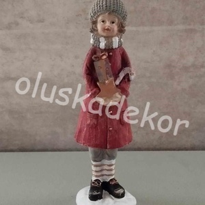 Kislány ajándékkal, koszorúval, vintage figura, Kellékek & szerszámok, Dekorációs kellékek, Figurák, , MESKA