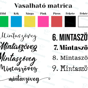 Egyedi Szöveg - Vasalható Matrica Fólia, Kellékek & szerszámok, Méteráru, Felvarrható, vasalható kellék, Mindenmás, MESKA