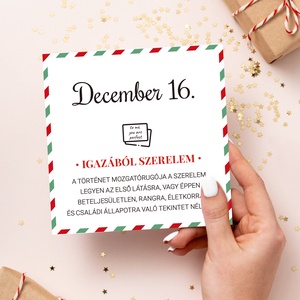 Adventi naptár karácsonyi kártya szett, film kártya szett, karácsonyi filmek, családi mozi - karácsony - adventi díszek - adventi naptár - Meska.hu