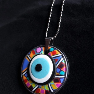 Evil eye nyaklánc (kicsi) - ékszer - nyaklánc - medálos nyaklánc - Meska.hu