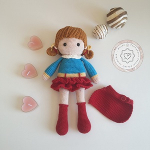 Horgolt supergirl baba, szuperhősöknek, kézzel készült amigurumi figura, gyermek játék, legjobb barát, utazáshoz társ - játék & sport - baba & babaház - öltöztethető baba - Meska.hu