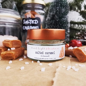 Salted Caramel 75 ml - karácsony - karácsonyi lakásdekoráció - karácsonyi illatgyertya, mécses - Meska.hu