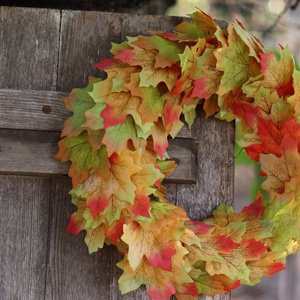  Falevelekkel díszített őszi ajtódísz, dekoráció, Otthon & Lakás, Dekoráció, Halloween, Halloweeni ajtódíszek és ablakdíszek, Mindenmás, MESKA