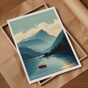 Utazás Annecy-ba: Varázslatos Travel Poster Falikép  - művészet - grafika & illusztráció - művészi nyomat - Meska.hu