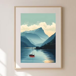 Utazás Annecy-ba: Varázslatos Travel Poster Falikép , Művészet, Grafika & Illusztráció, Művészi nyomat, Fotó, grafika, rajz, illusztráció, MESKA