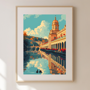 Cseppentse a Bath-i Bájat Otthonába: Egyedi Travel Poster Faliképpel, Művészet, Grafika & Illusztráció, Művészi nyomat, Fotó, grafika, rajz, illusztráció, MESKA